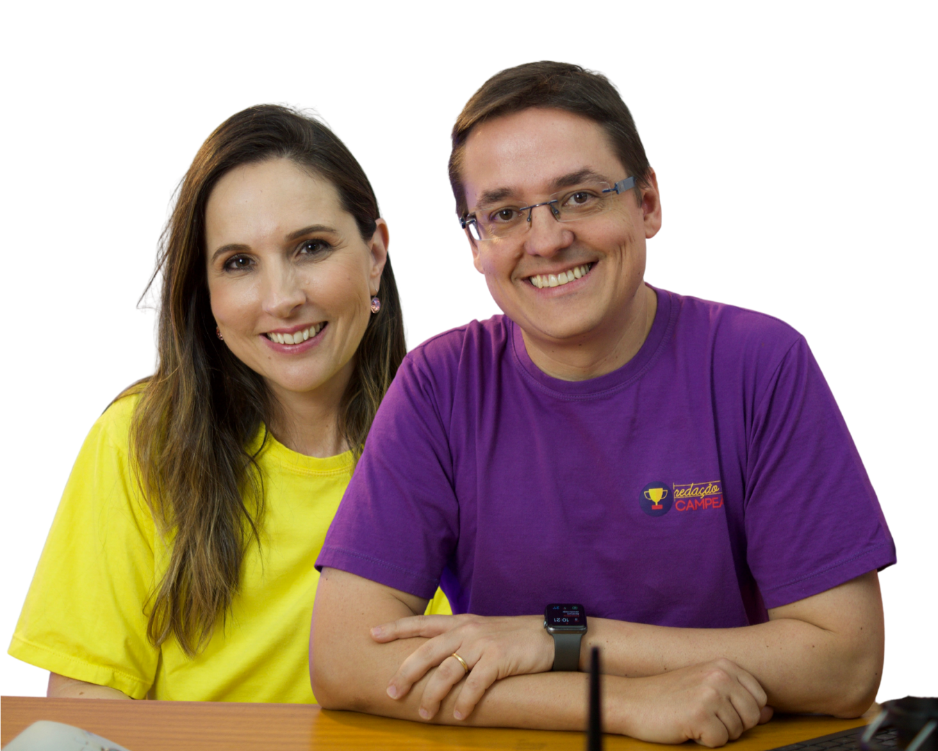 Candice e João — criadores do Redação de Campeão